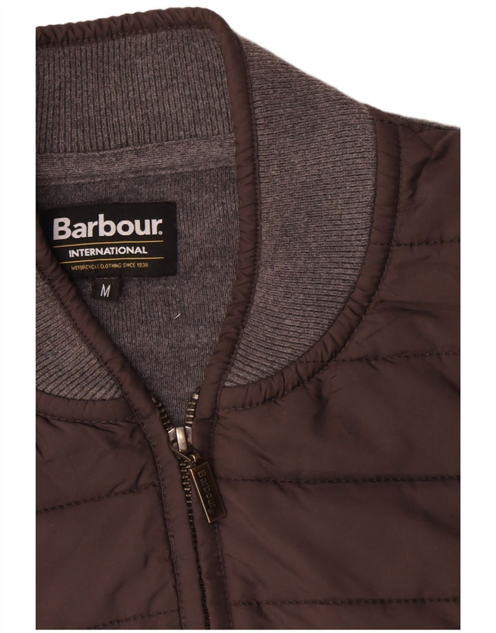 Suéter cardigã masculino Barbour algodão cinza médio