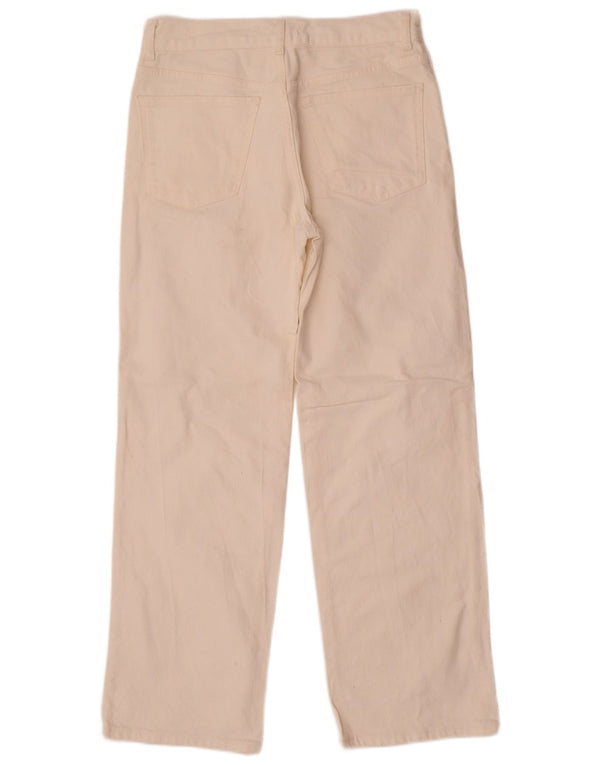 Calça jeans reta feminina Zara EU 36 XS W26 L29 branco