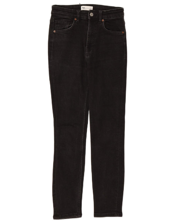 ZARA Jeans Skinny Feminino EU 36 XS W26 L25 Algodão Preto
