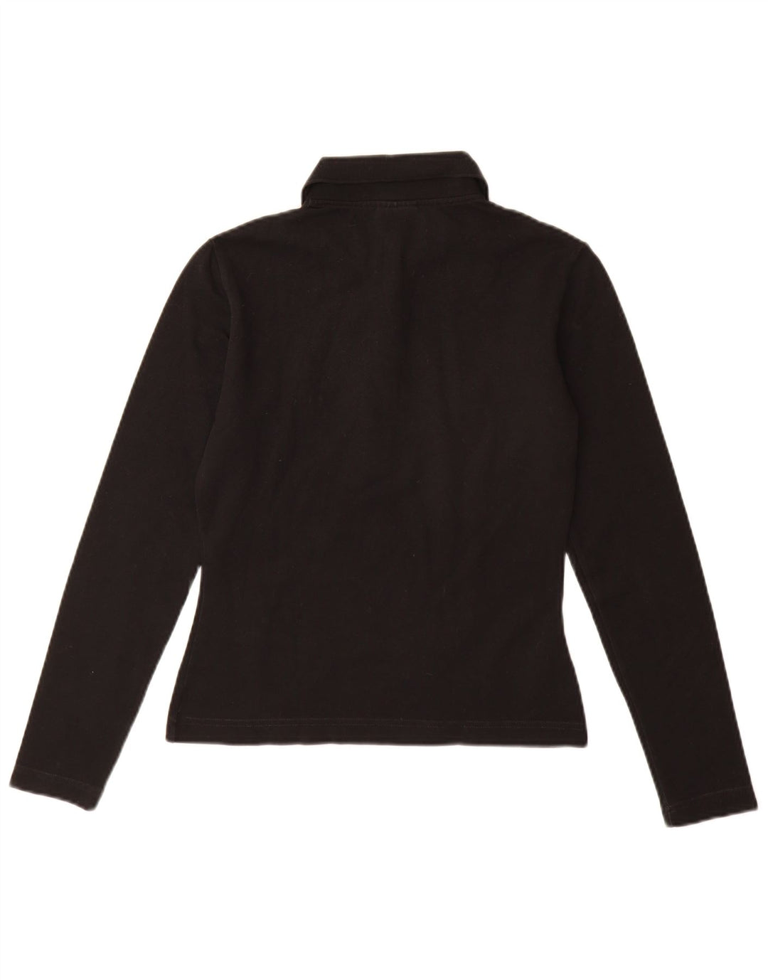 Camisa polo feminina de manga comprida Lacoste tamanho 40 algodão preto médio