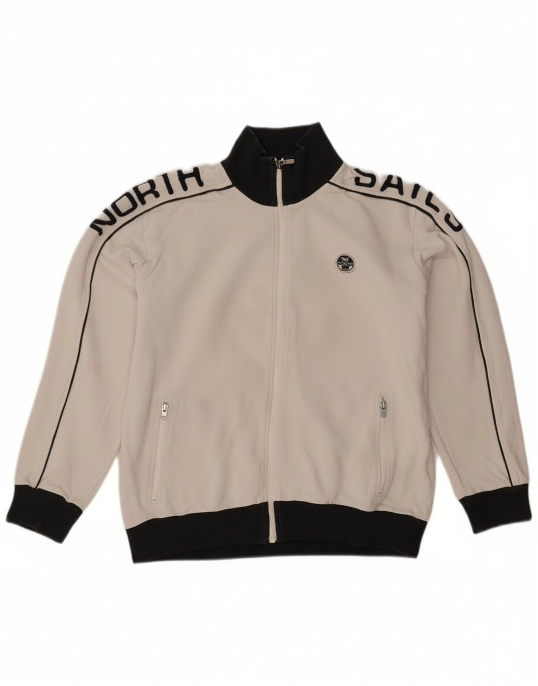 Casaco de treino para meninas North Sails 11-12 anos branco colorblock