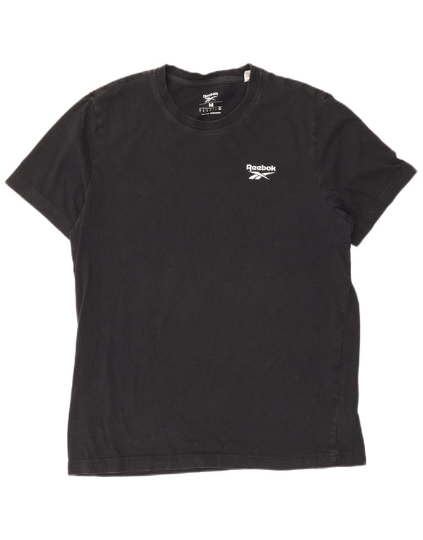 Camiseta masculina Reebok Top médio algodão preto
