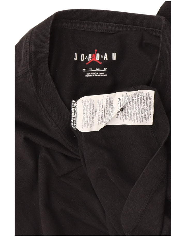 Camiseta alta masculina Jordan XS algodão preto