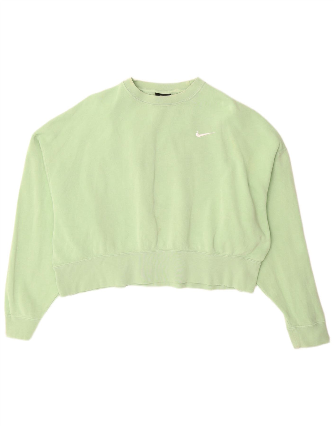 NIKE feminino oversized moletom jumper UK 10 pequeno algodão verde
