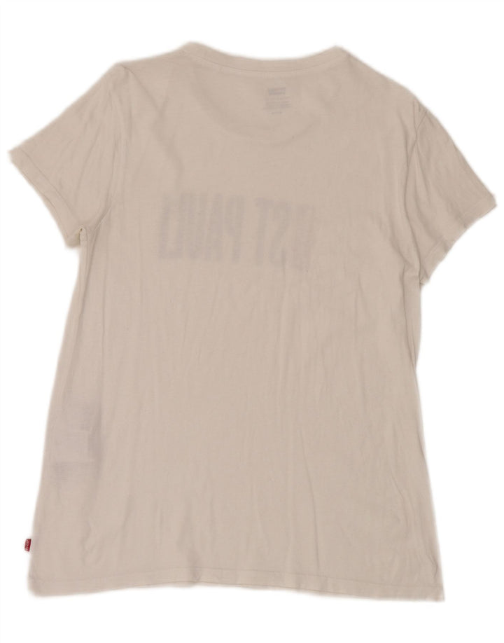Camiseta gráfica masculina Levi's Top pequeno algodão branco