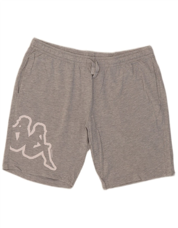 Shorts esportivos gráficos masculinos Kappa XL cinza algodão