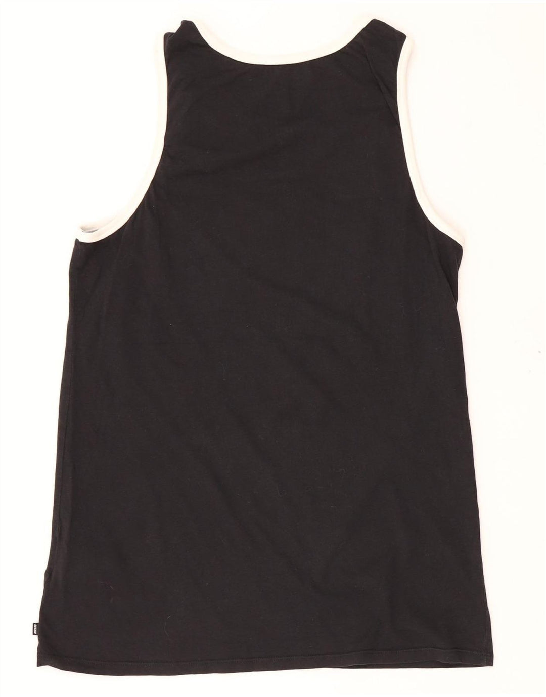 NIKE Mens Graphic Vest Top Pequeno Algodão Preto