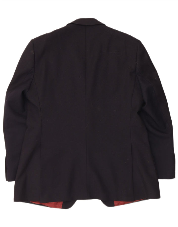 Jaqueta blazer masculina Magee com 2 botões Reino Unido 44 grande lã azul marinho