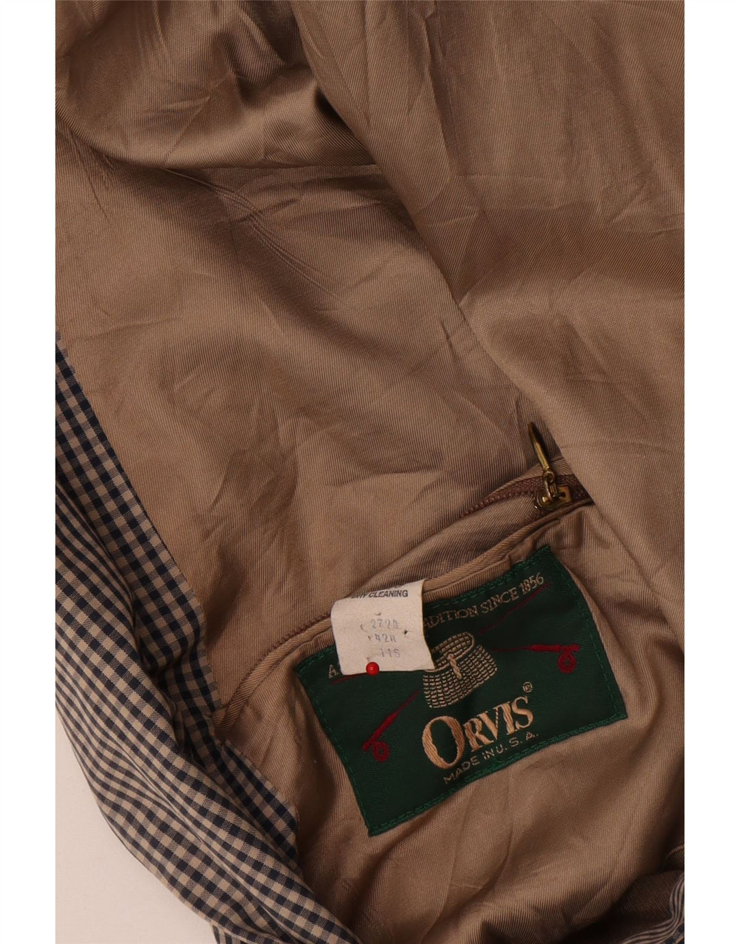 Jaqueta Blazer Orvis Masculina com 3 Botões Reino Unido 42 XL Cinza Gingham