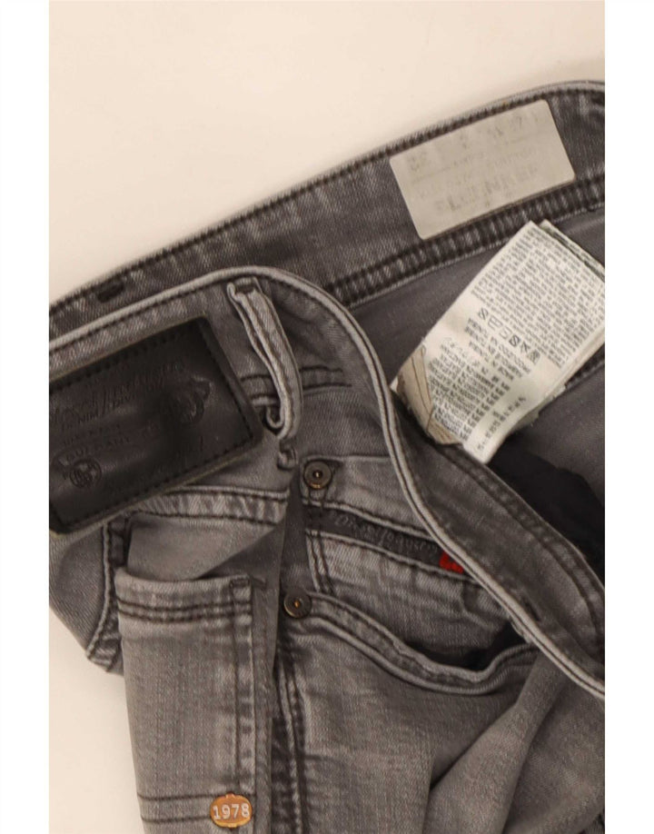 Diesel Mens Sleenker Slim Jeans W32 L32 Cinza Algodão