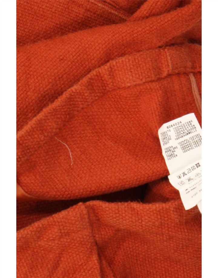 Casaco feminino Pea Coat UK 10 pequeno algodão laranja Max & Co.