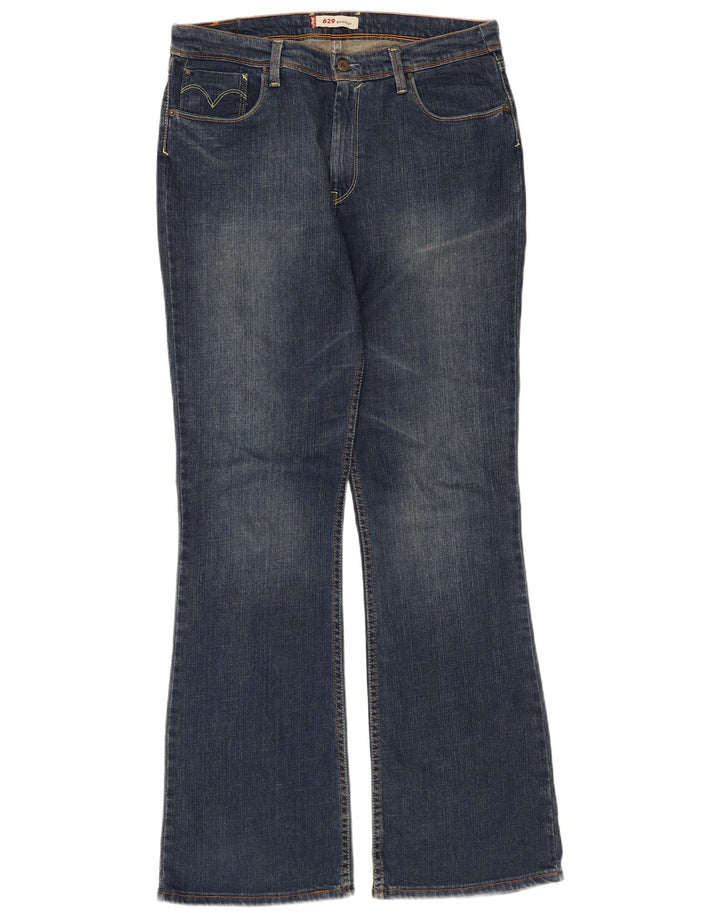 Calça jeans feminina Levi's 629 Bootcut W34 L32 azul algodão