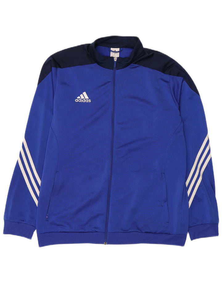 Adidas Mens Tracksuit Top Jacket XL Azul Colorblock Poliéster
