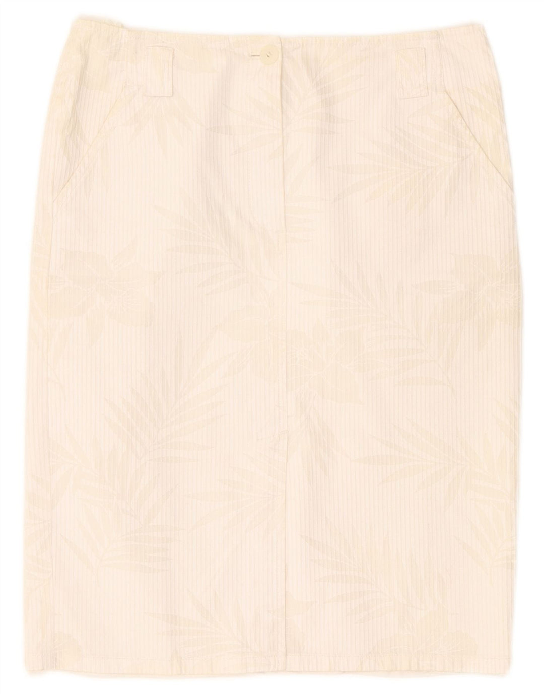 Saia lápis feminina Taifun W28 médio branco floral
