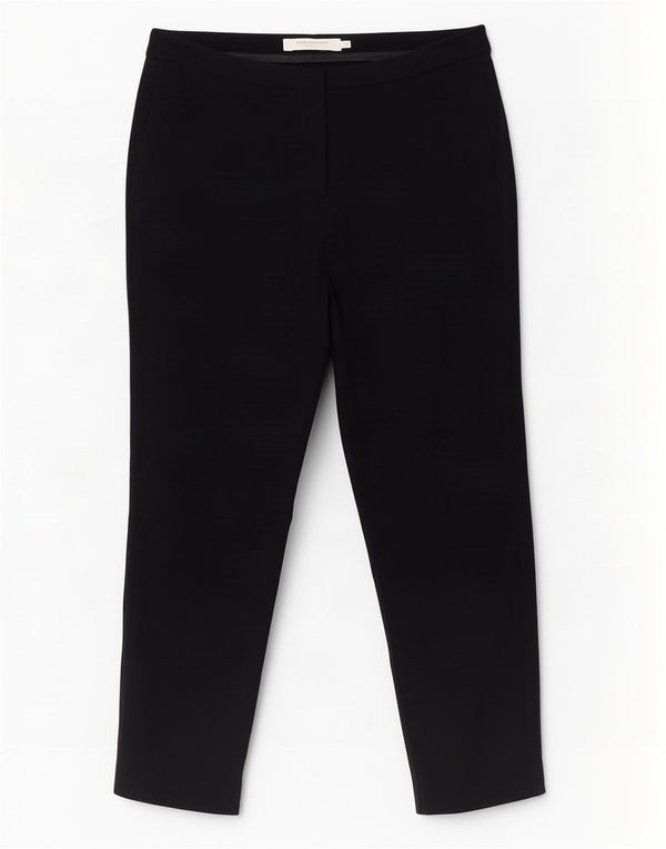 Calças cortadas justas femininas John Lewis Reino Unido 12 médio W30 L25 azul marinho