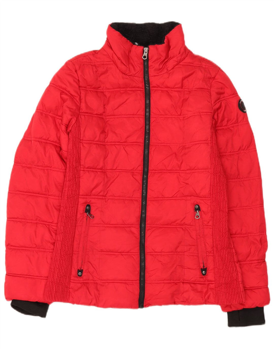 Jaqueta acolchoada feminina Nautica UK 14 poliéster vermelho médio