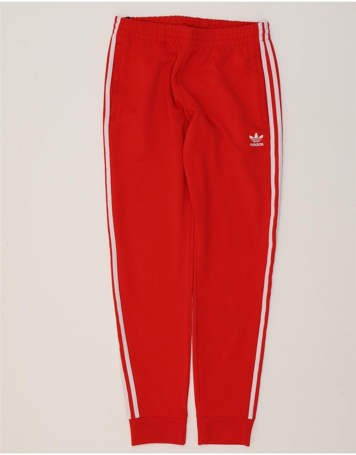 Adidas Mens Treino Calças Joggers Médio Poliéster Vermelho