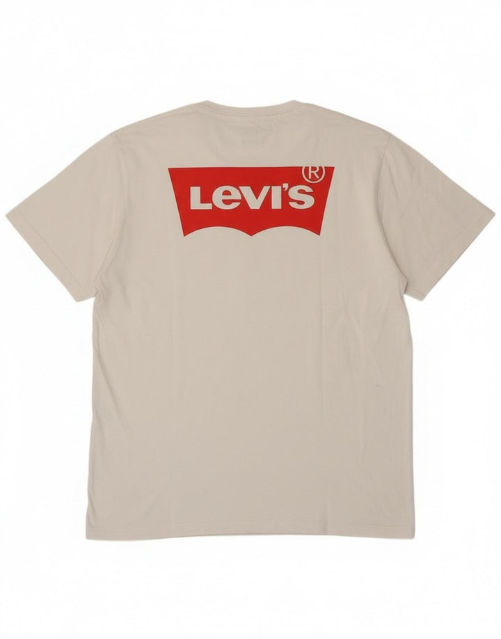 Camiseta gráfica masculina Levi's Top médio algodão branco