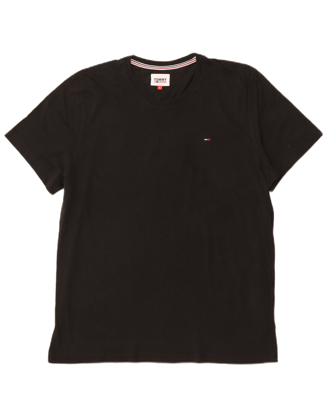 TOMMY HILFIGER Camiseta masculina Top XL algodão preto