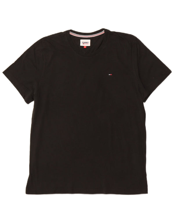 TOMMY HILFIGER Camiseta masculina Top XL algodão preto