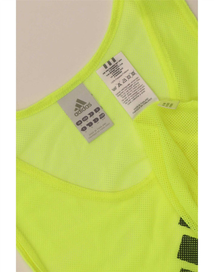 Adidas Mens Graphic Vest Top Pequeno Poliéster Amarelo