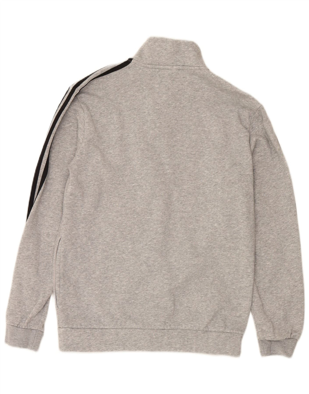 ADIDAS Mens Tracksuit Top Jacket Pequeno Algodão Cinza