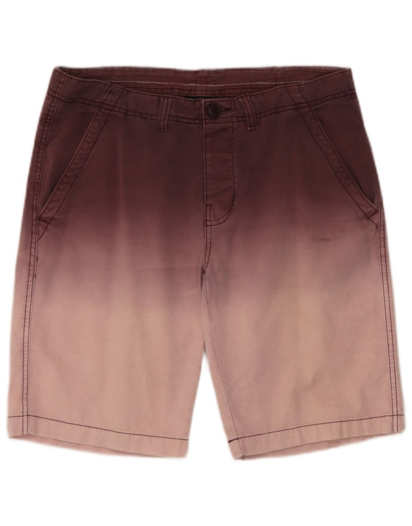 Pierre Cardin Mens Chino Shorts Médio W32 Marrom Colorblock Algodão
