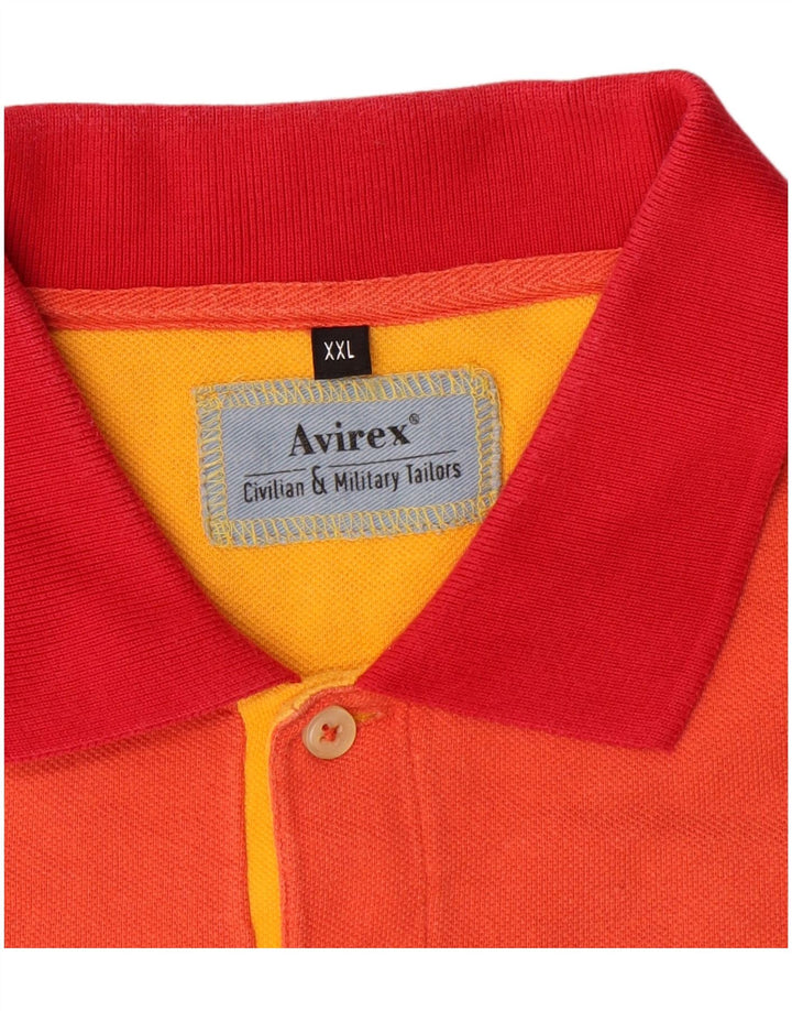 Camisa polo masculina Avirex 2XL algodão laranja