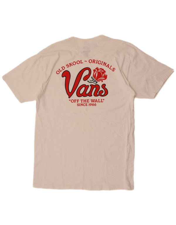 Camiseta Vans Masculina Classic Fit Graphic Top Grande Algodão Branco
