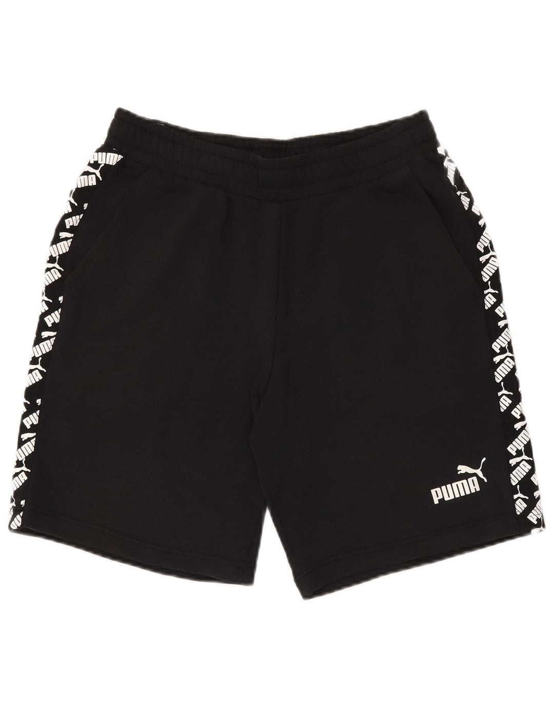 Shorts esportivos gráficos masculinos PUMA médios pretos