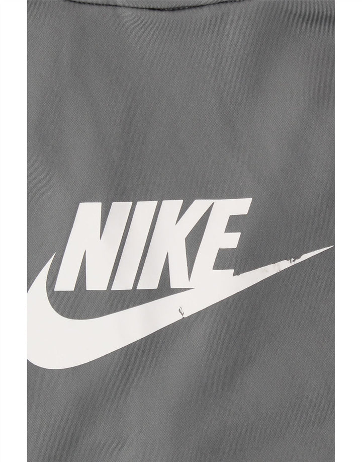 Jaqueta Nike Boys Treino Top 8-9 Anos Pequeno Cinza Colorblock Poliéster
