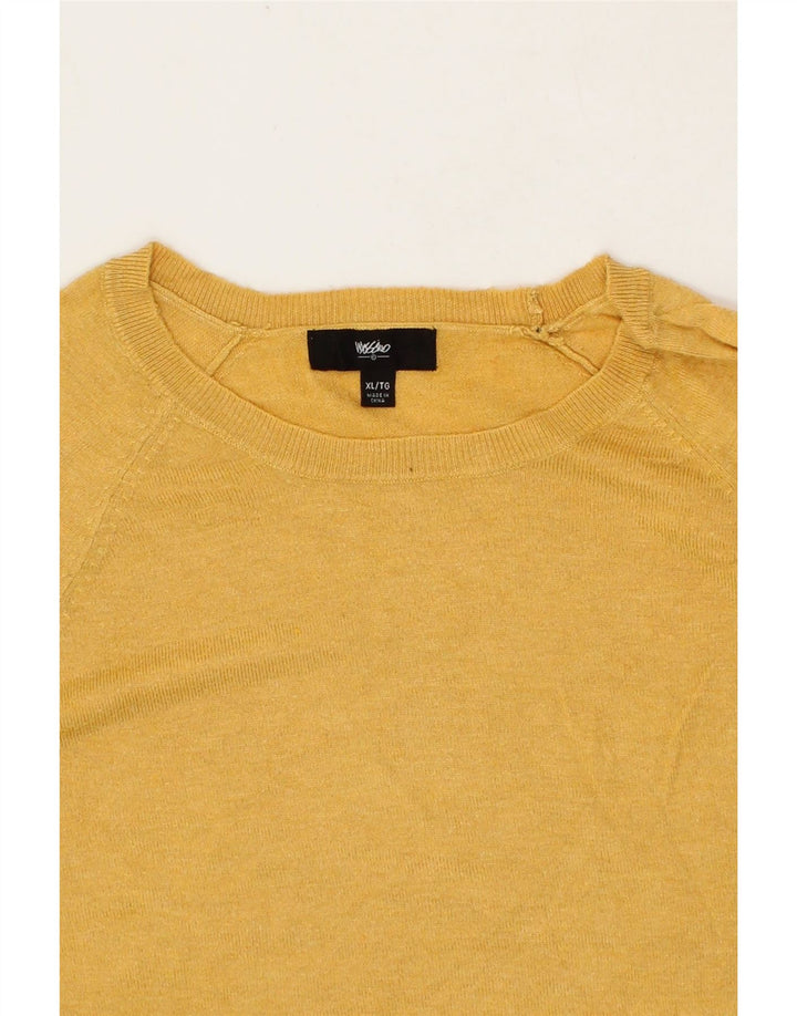 MOSSIMO Womens Boat Neck Jumper Sweater UK 18 XL Yellow Vintage Mossimo and Second-Hand Mossimo from Messina Hembry 