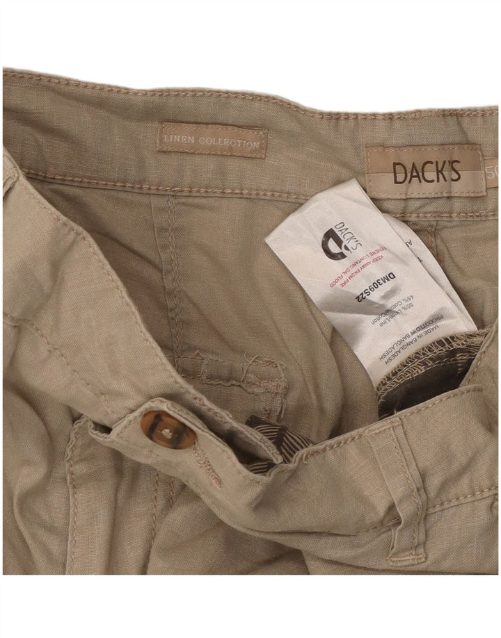Shorts Chino Masculino Dack IT 50 Grande W36 Linho Bege