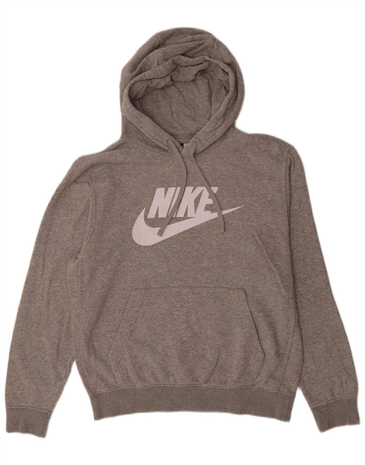NIKE Mens Graphic Hoodie Jumper Médio Algodão Cinza