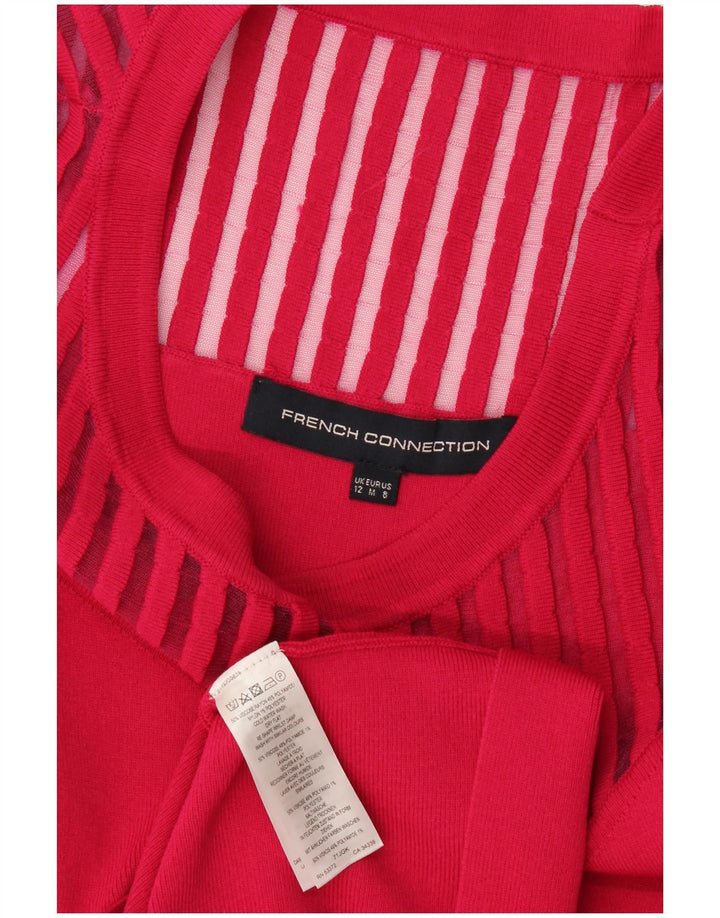 Vestido feminino linha A French Connection Reino Unido 12 viscose rosa médio