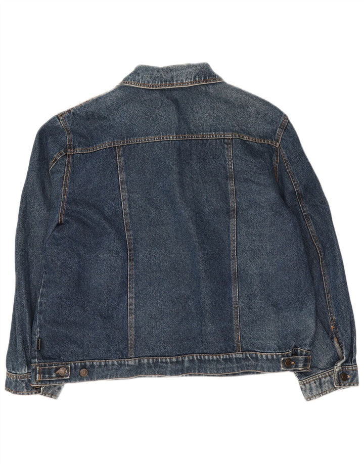 Jaqueta jeans feminina vintage grande Reino Unido 10 azul pequeno