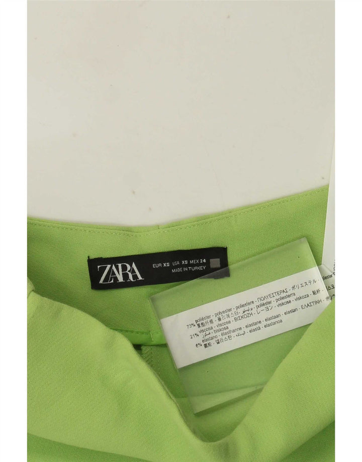 Zara Womens Skort UK 4 XS Verde Poliéster