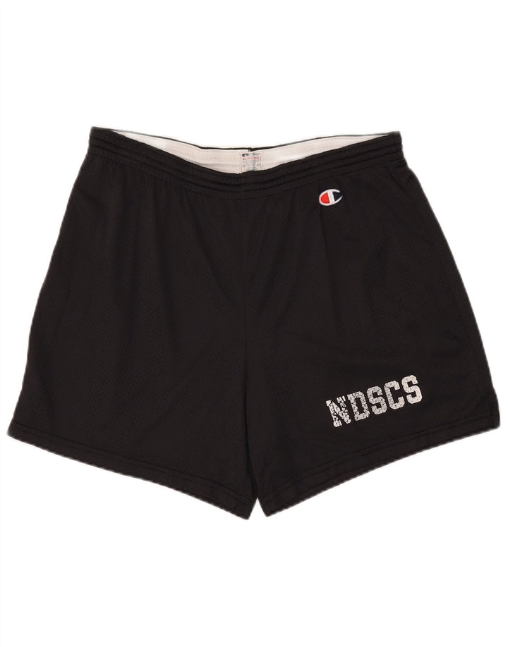 Shorts esportivos gráficos masculinos Champion XL preto nylon