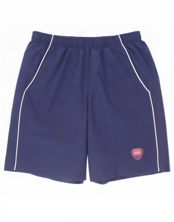 Shorts esportivos Nike Boys 12-13 anos grandes poliéster azul marinho