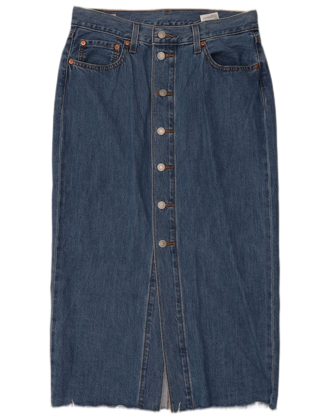 Saia jeans feminina Levi's W29 algodão azul médio