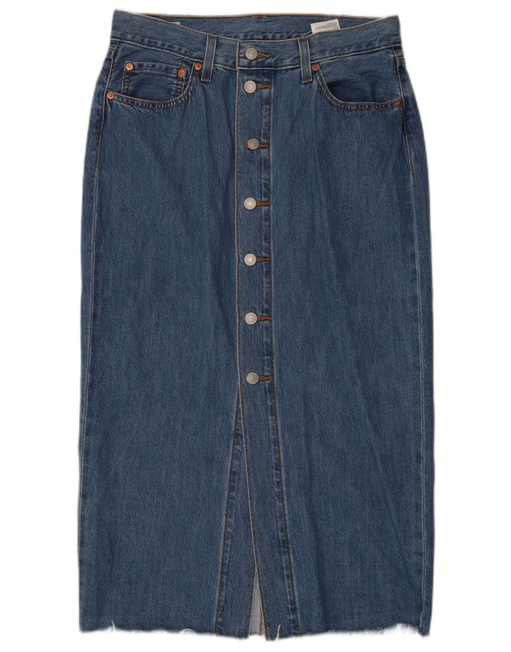 Saia jeans feminina Levi's W29 algodão azul médio