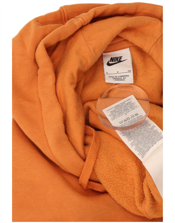 NIKE Mens Hoodie Jumper Pequeno Algodão Laranja