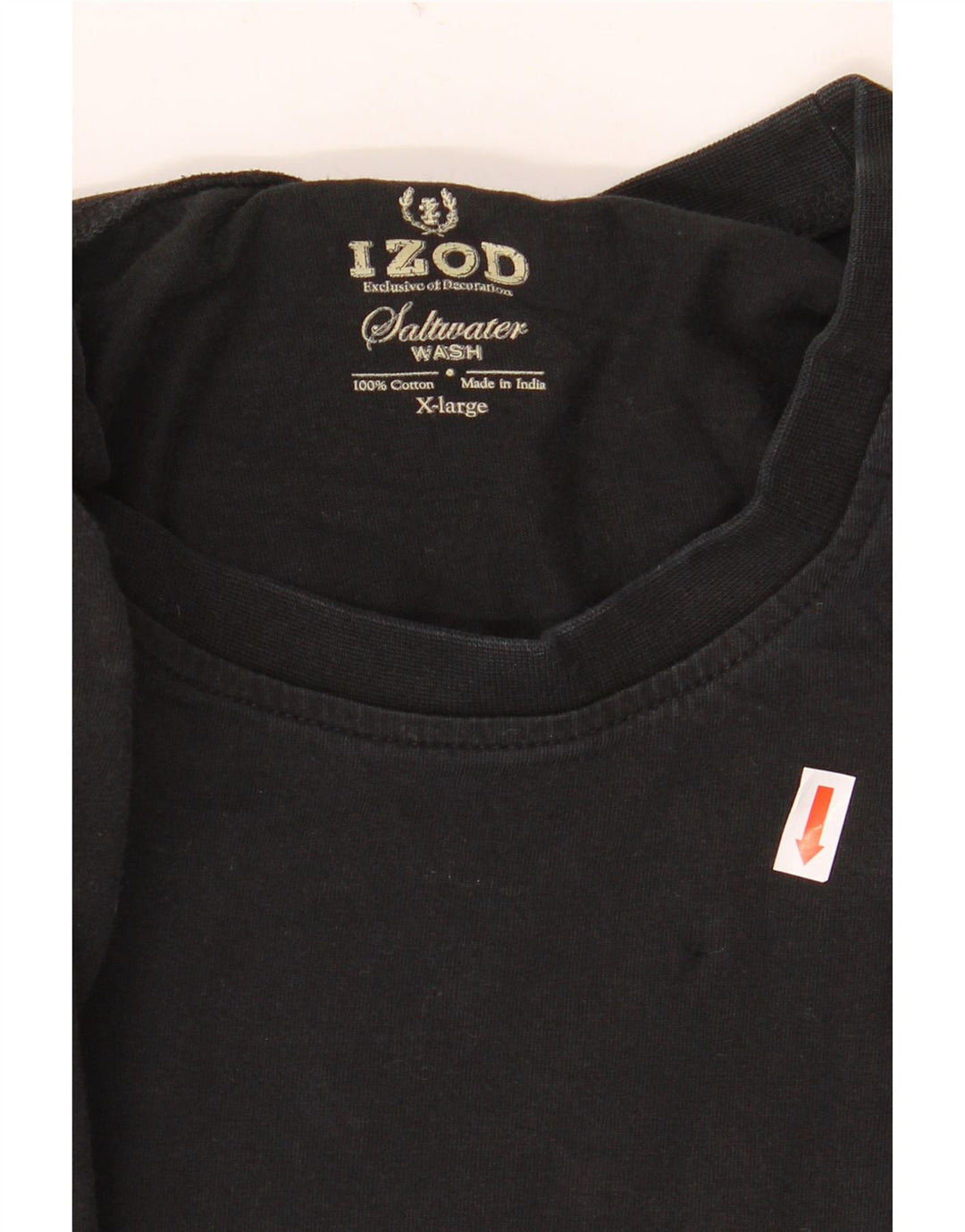 Camiseta masculina Izod Top XL algodão preto
