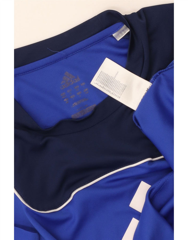 Adidas Mens Graphic T-Shirt Top Médio Azul Colorblock Poliéster