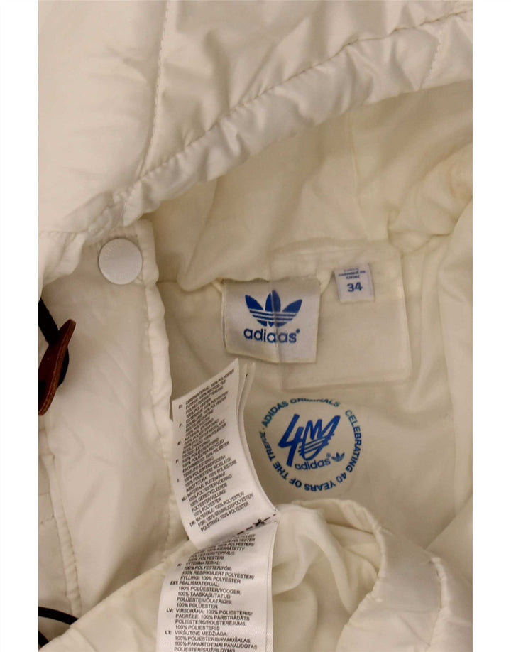 Jaqueta acolchoada feminina Adidas EU 34 Small White Sports