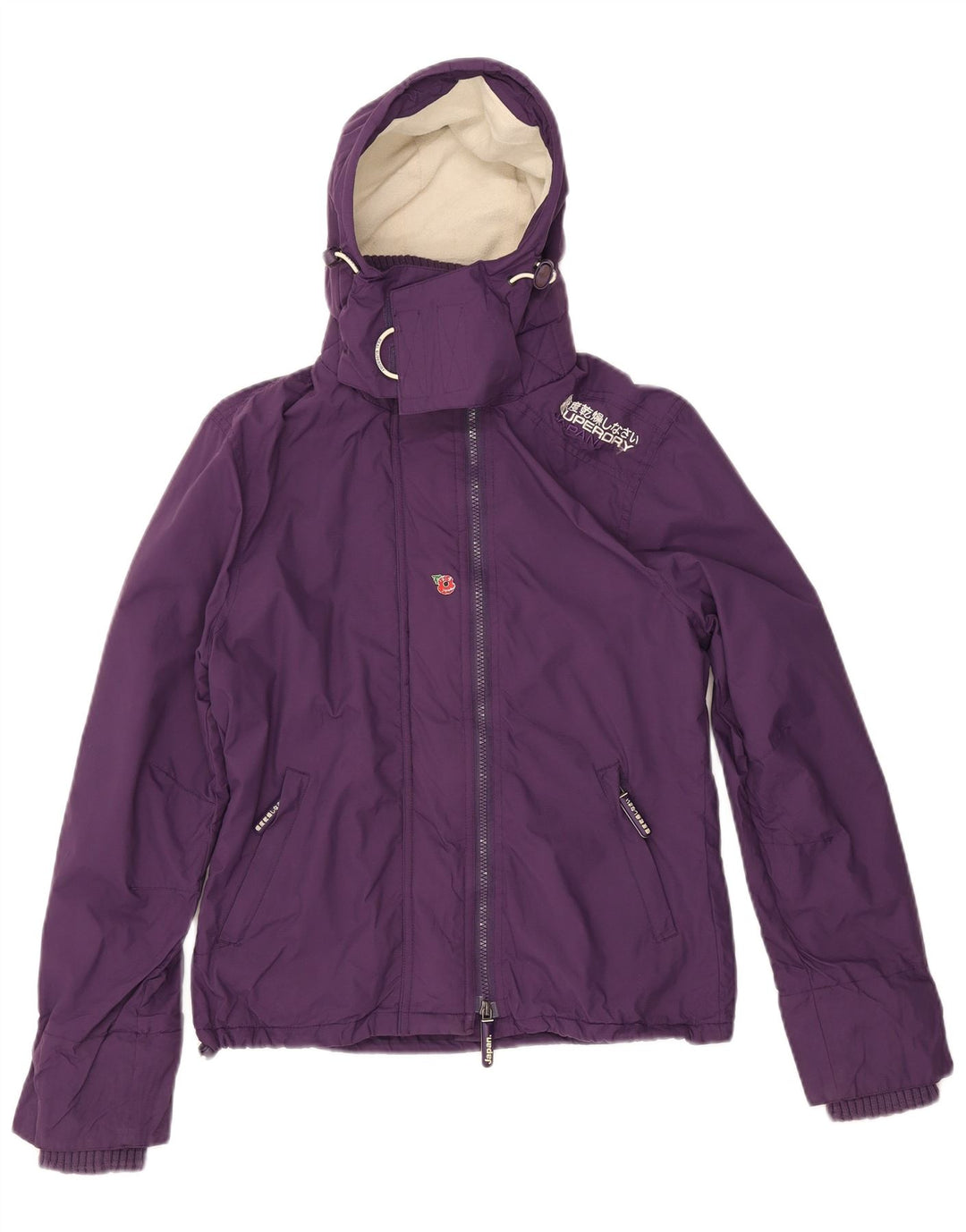 Jaqueta corta-vento feminina Superdry The Windcheater UK 14 médio roxo