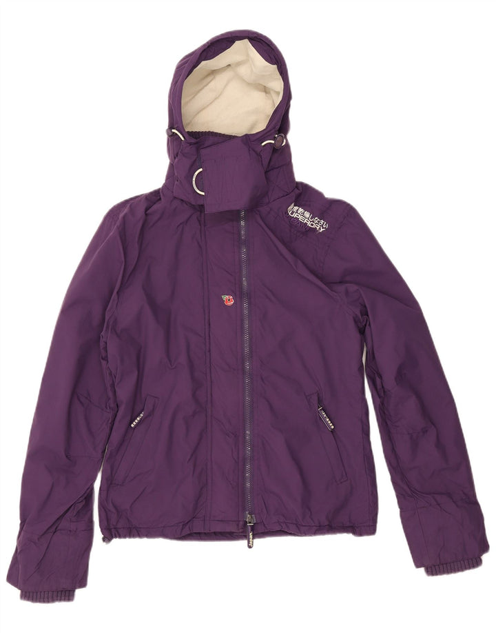 Jaqueta corta-vento feminina Superdry The Windcheater UK 14 médio roxo