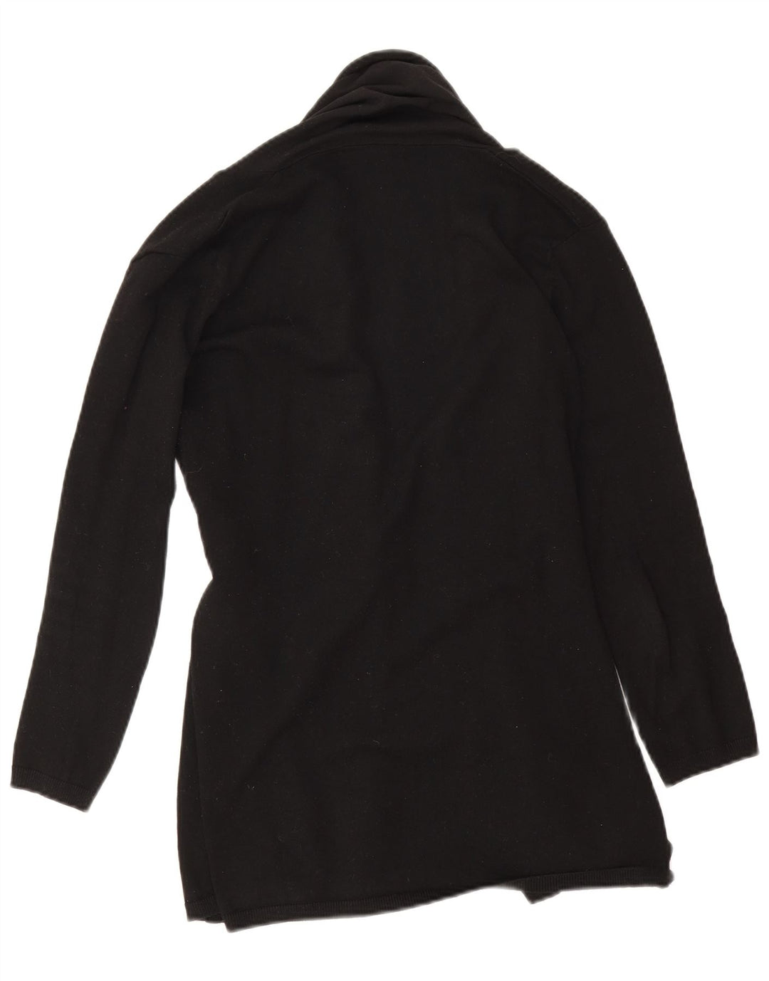 Zara Suéter feminino oversized longline aberto cardigan Reino Unido 10 pequeno preto