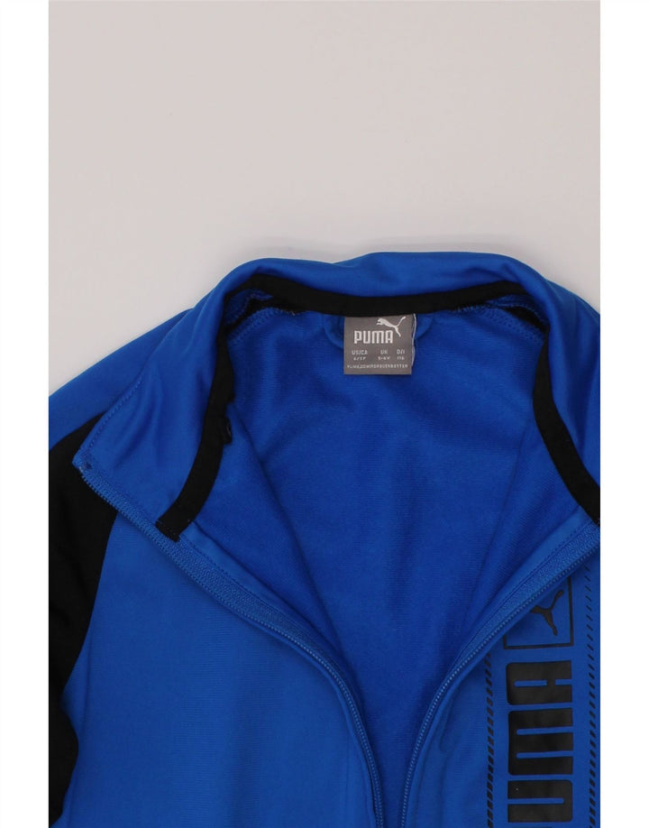 Jaqueta Puma Boys Graphic Tracksuit Top 5-6 Anos Azul Colorblock