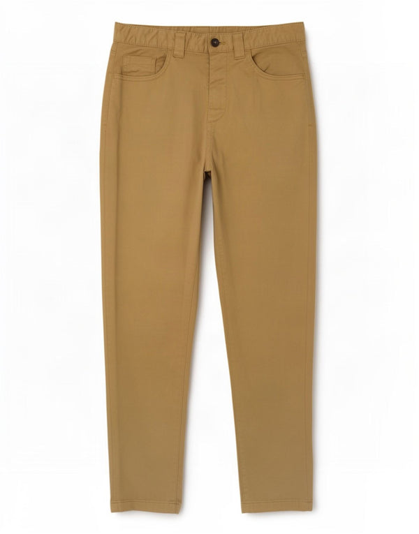 Zara Mens Slim Calça Casual EU 40 Médio W31 L27 Algodão Bege